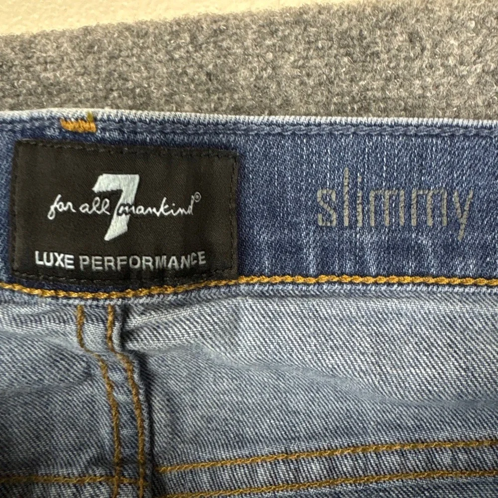 7 For All Mankind Slimmy Jeans Mens 36 Blue Luxe Performance Slim Fit Denim 0397